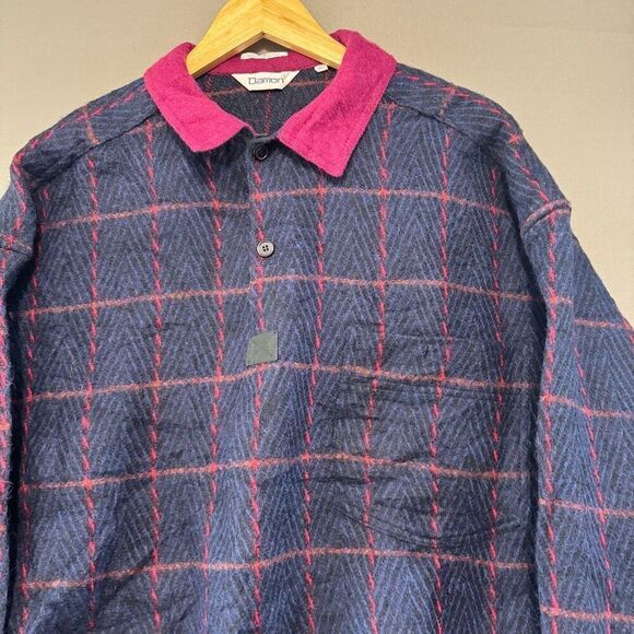 Vintage Damon Wool Collared Sweater Men’s Size XL Striped Style - Picture 2 of 7